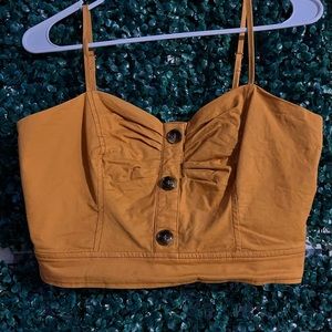 Mustard crop top and skirt set
